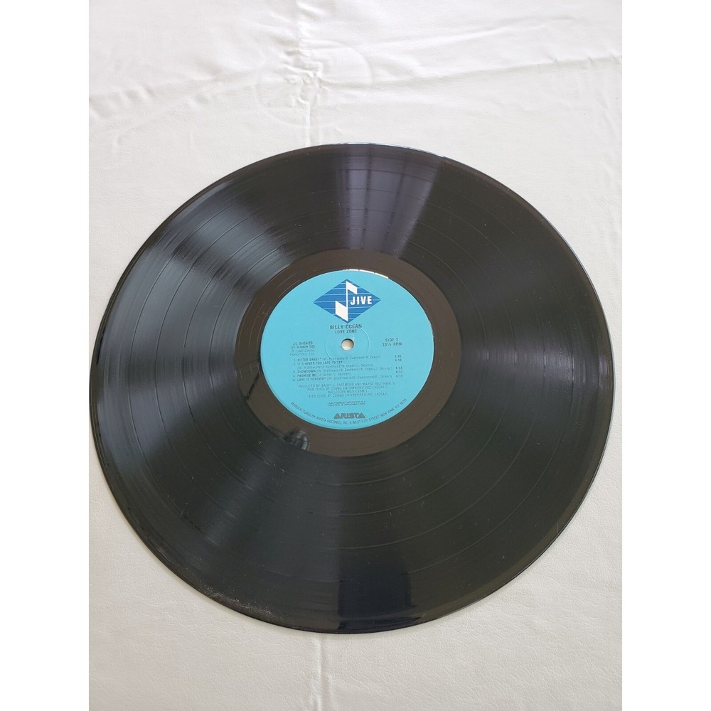 Billy Ocean Love Zone (Vinyl, Jive Records USA)‎ VG+ Tested - Picture 6 of 7